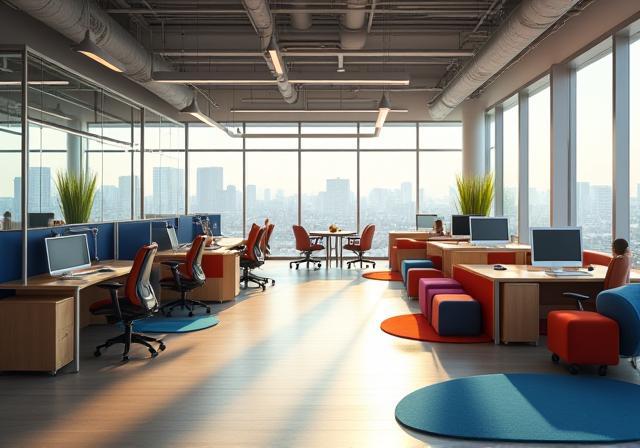 Modern collaborative workspace furniture