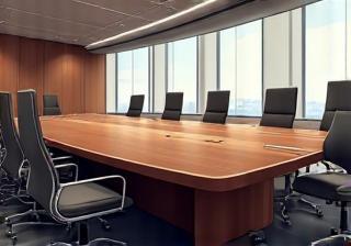 Image of Sleek conference room table office solution