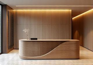 Image of Custom built office reception desk office solution